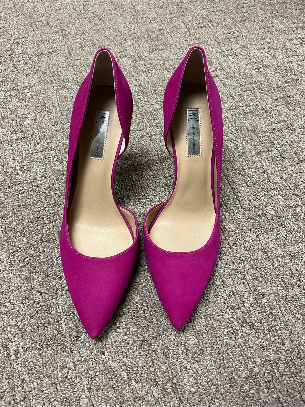 INC International Concepts Fuchsia Pointed-Toe D'Orsay Pumps